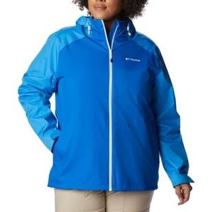 Columbia Inner Limits Girl Trek Blue Hooded Windbreaker Jacket Coat